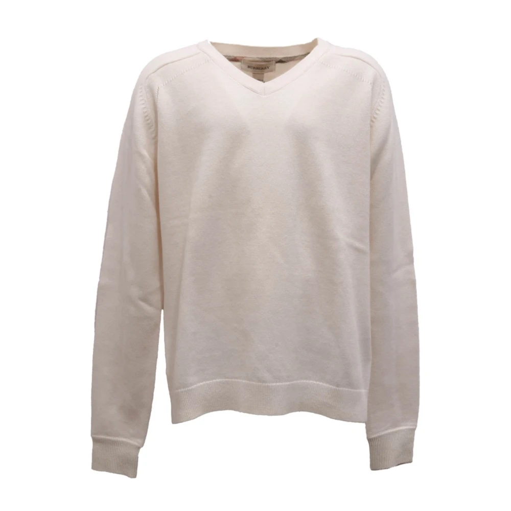V-Neck Cotton/Wool Sweater - Burberry - Modalova