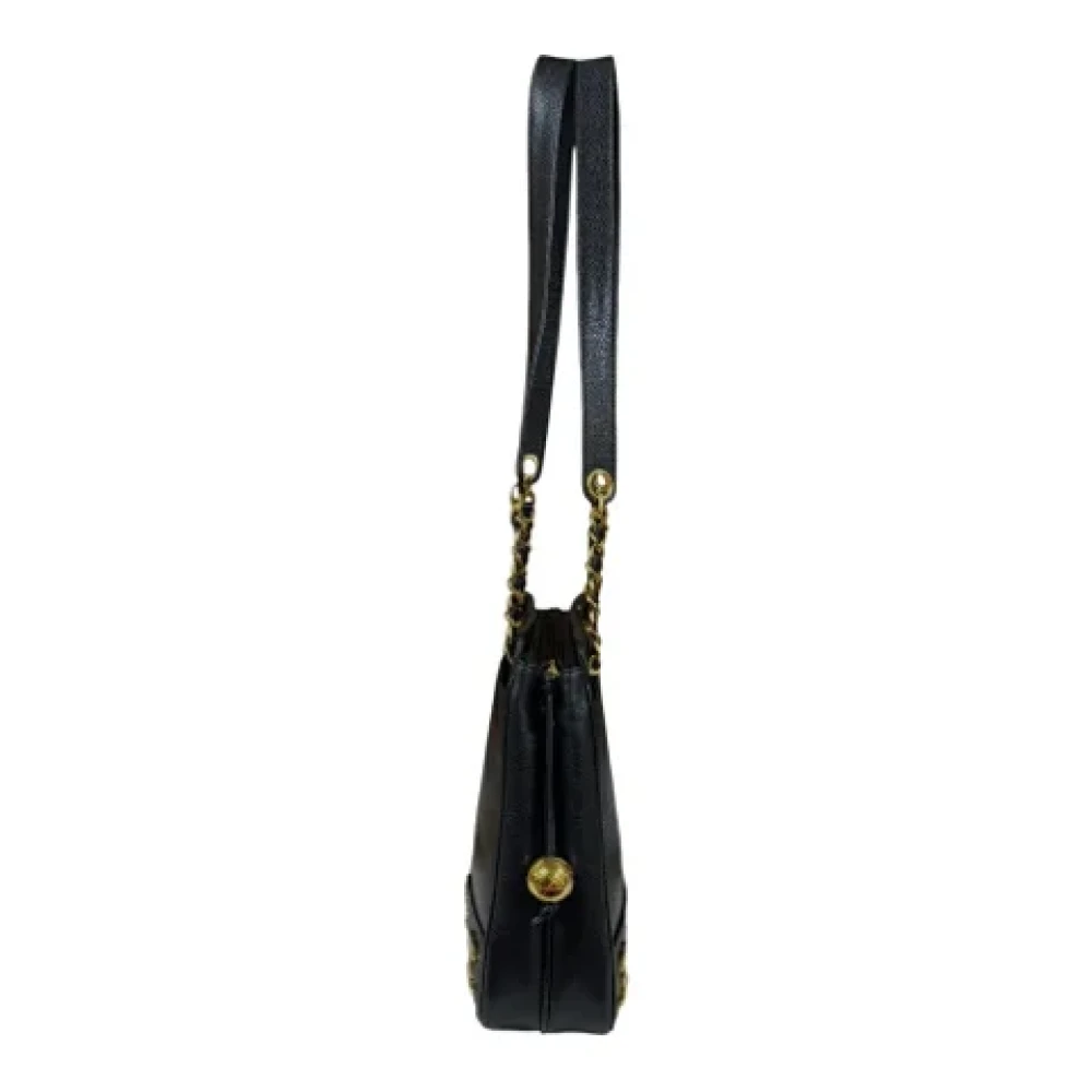 Chanel Vintage Pre-owned Leather totes Black Dames