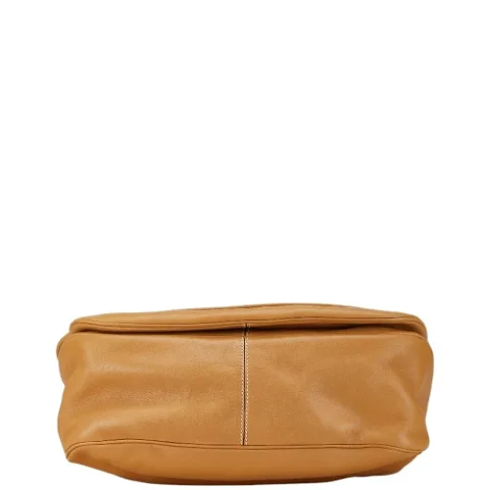 Prada Vintage Pre-owned Leather shoulder-bags Beige Dames