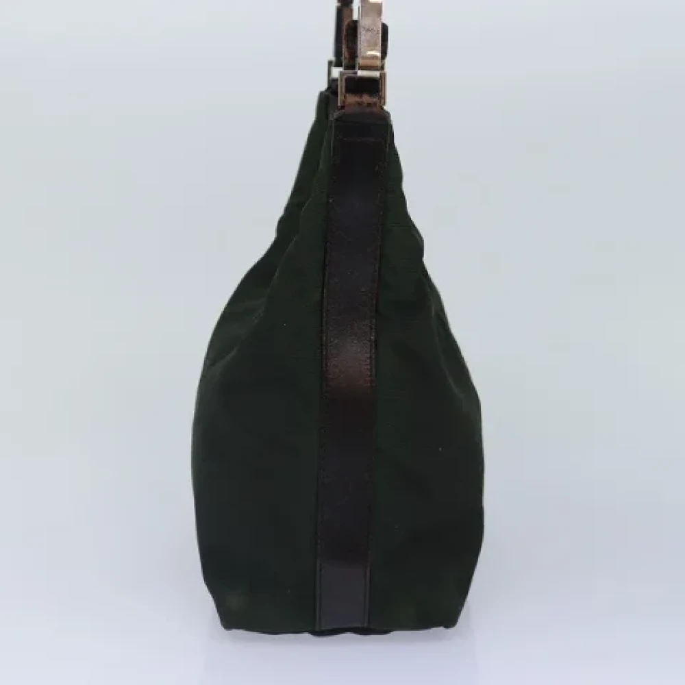 Gucci Vintage Pre-owned Nylon shoulder-bags Brown Dames
