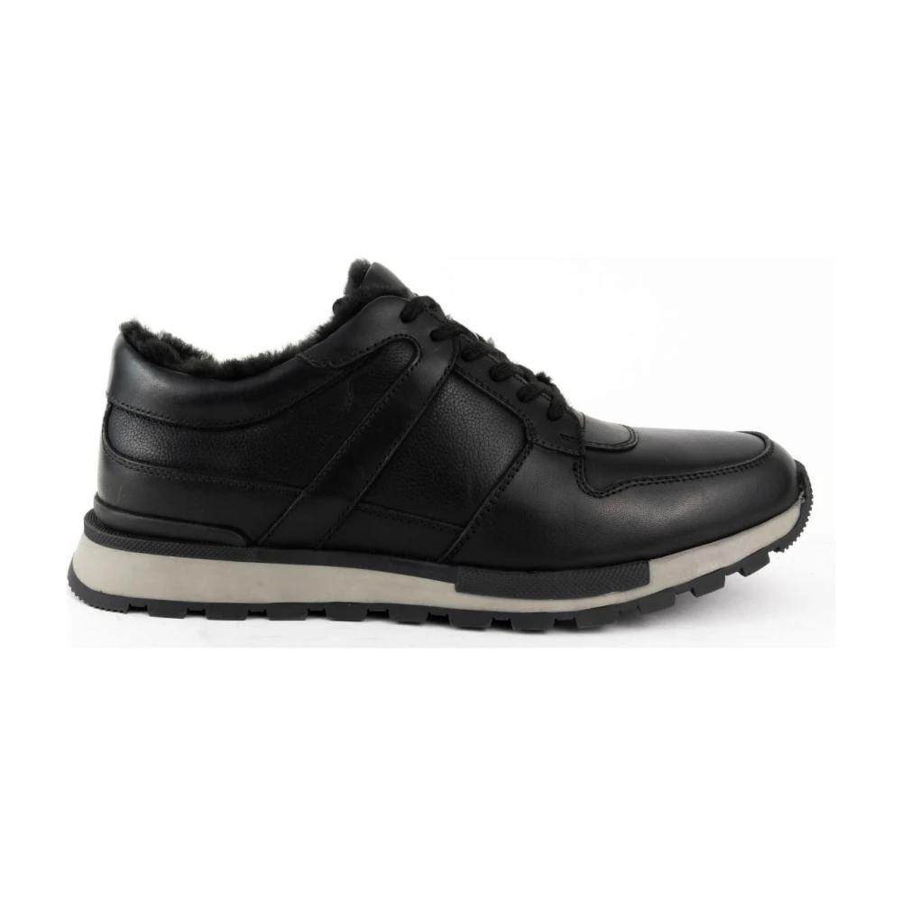 Sergio Moretti Zwarte Schoenen met Veters Heren Schoenen