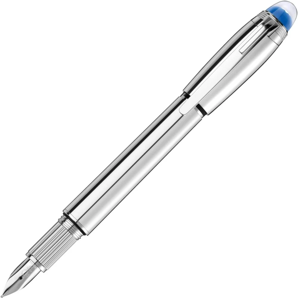 Montblanc Fountain Pen Silverfärgad Pennspets Vitguld M StarWalker 118875 Gray, Unisex