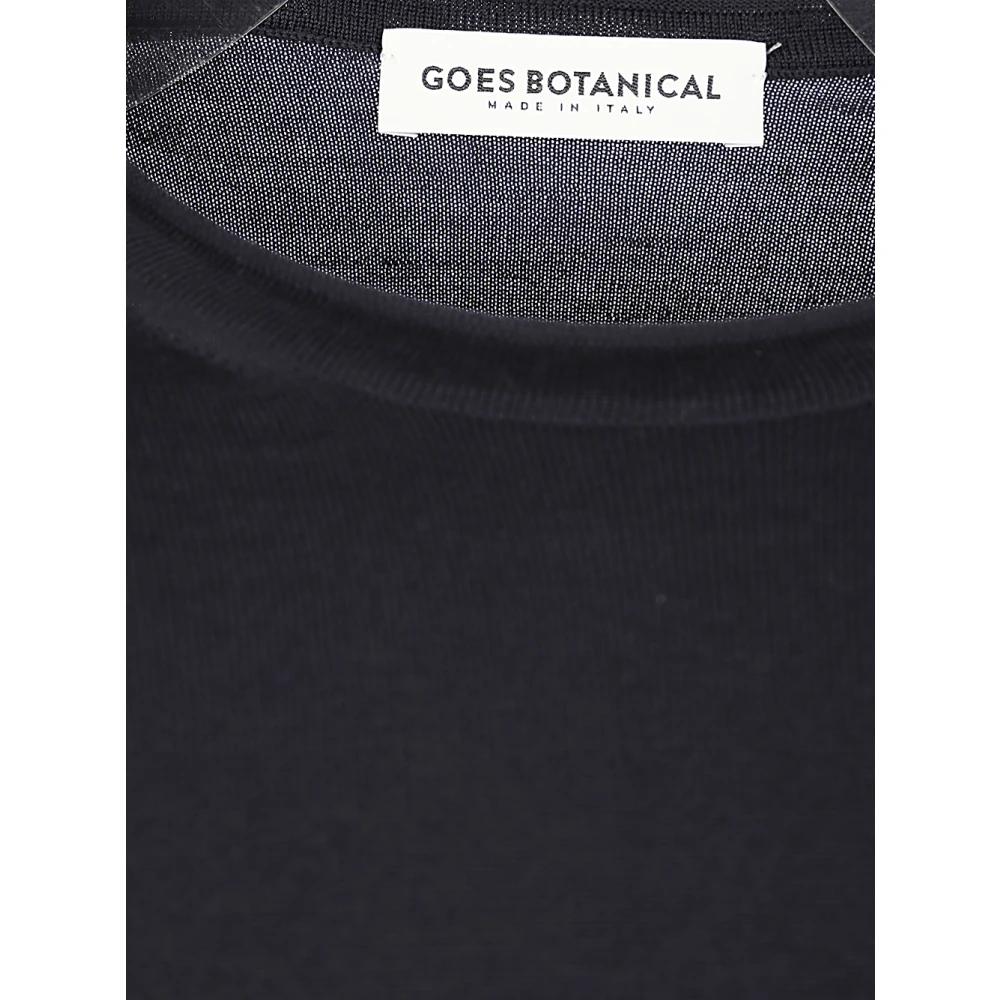 Goes Botanical Blauw Crew Neck Shirt Blue Heren