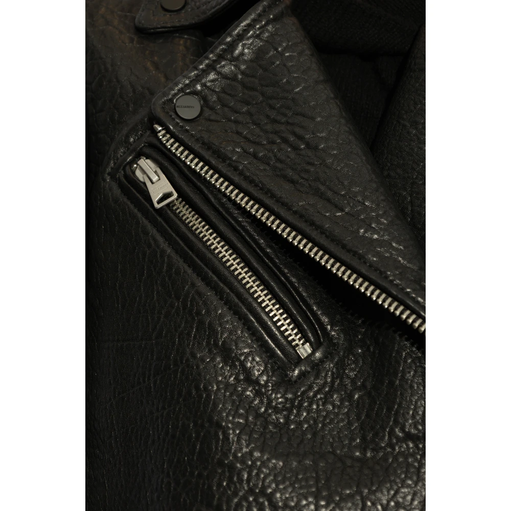 AllSaints Leren Vest Billie Black Dames