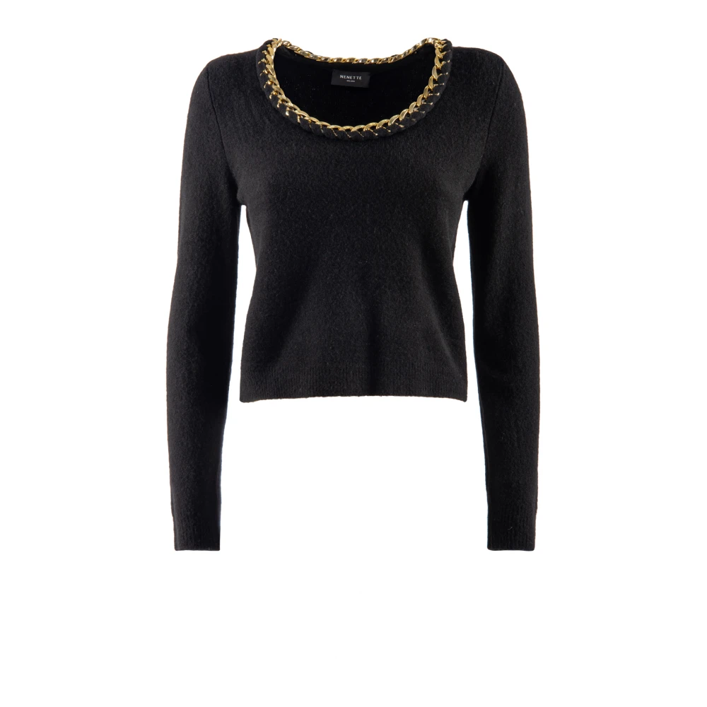 Nenette Zwarte Sweaters voor Vrouwen Black Dames