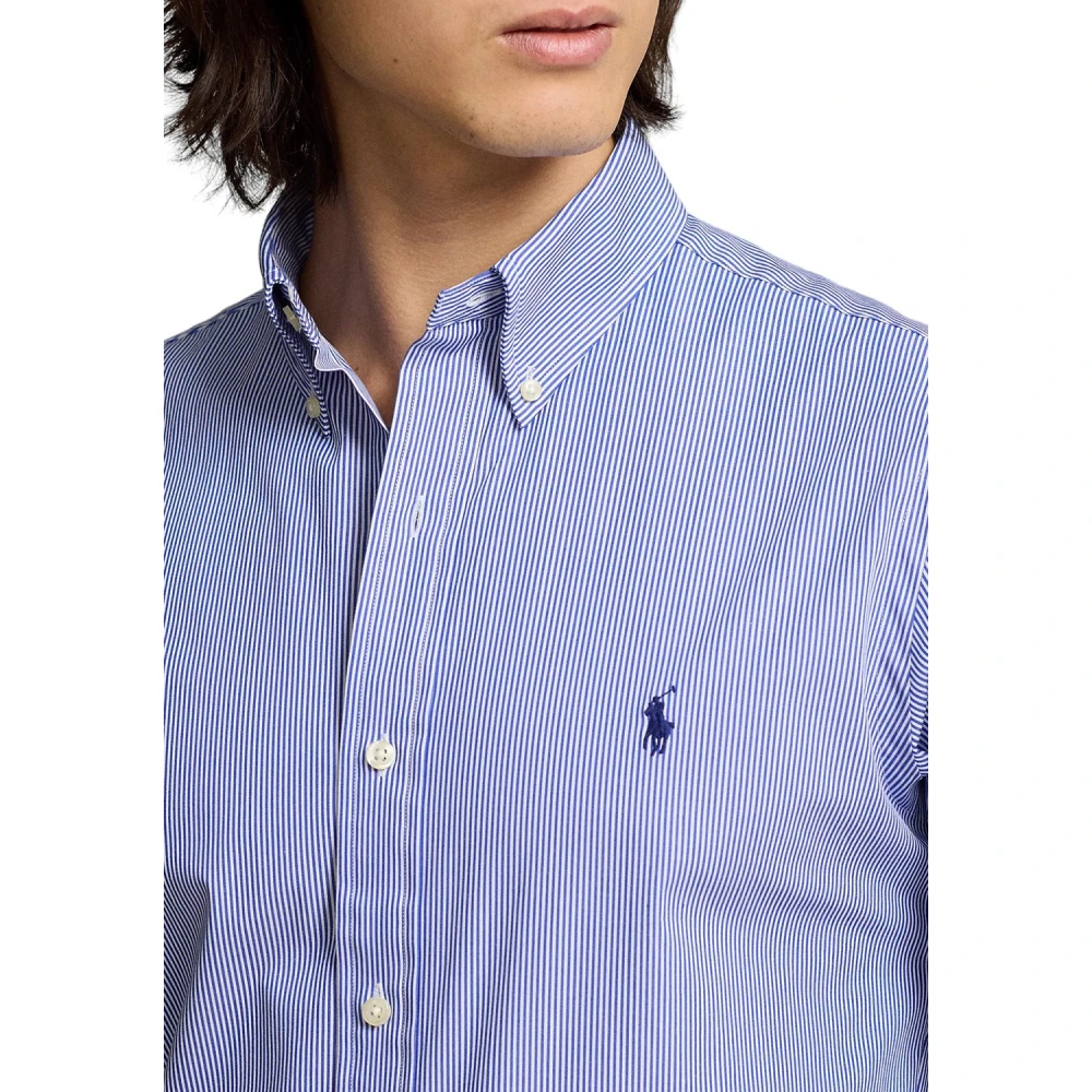 Polo Ralph Lauren Blauwe Poplin Overhemd 710928254007 Blue Heren