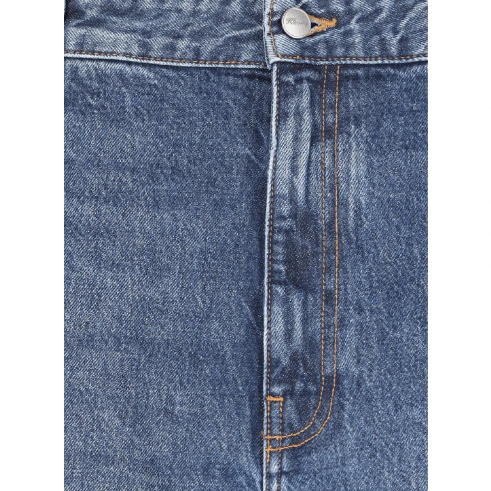 Khaite Blauwe Denim Lage Taille Jeans Blue Dames
