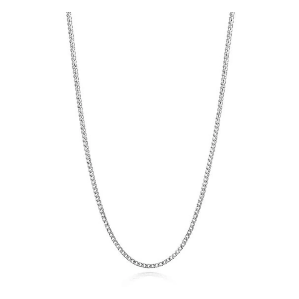 Mens Silver Cuban Link Chain in 2mm