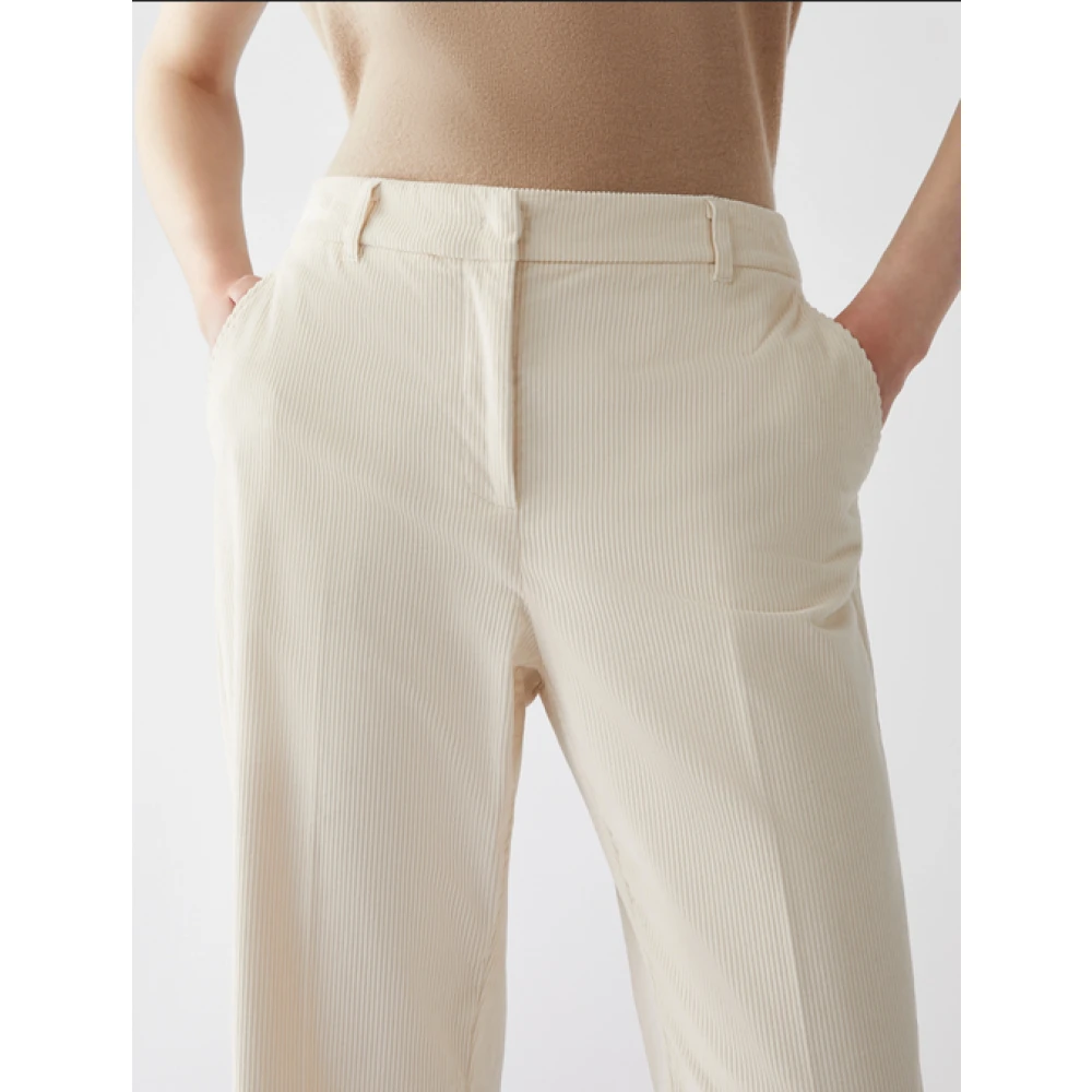 Pennyblack Ribfluwelen Katoenen Broek Beige Dames