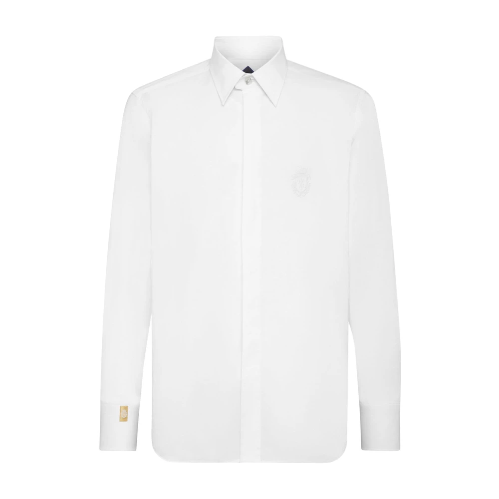 Billionaire Casual Zwarte Shirt Badcmrp2158Bkn003N01 White Heren