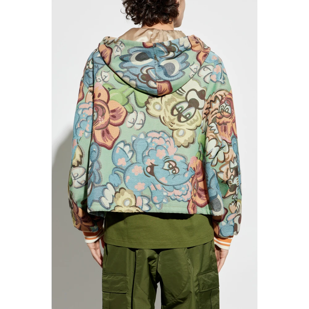 Kenzo Gestreepte jas met capuchon Multicolor Heren