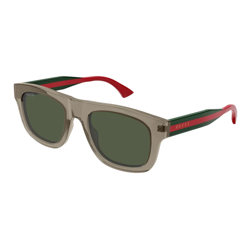 Gucci Unisex Brown Squared Sunglasses - Sunglasses - 52 Mm - Accessories