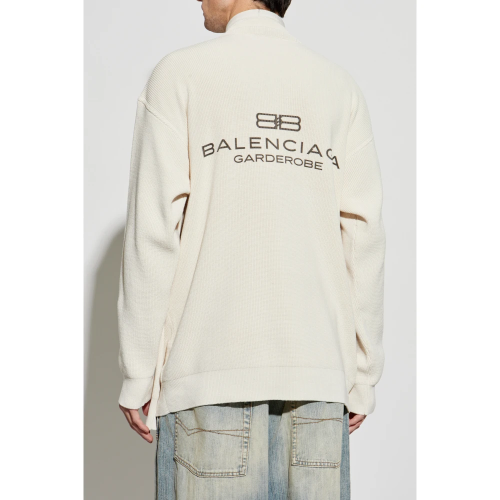 Balenciaga Cardigan met opstaande kraag Beige Heren