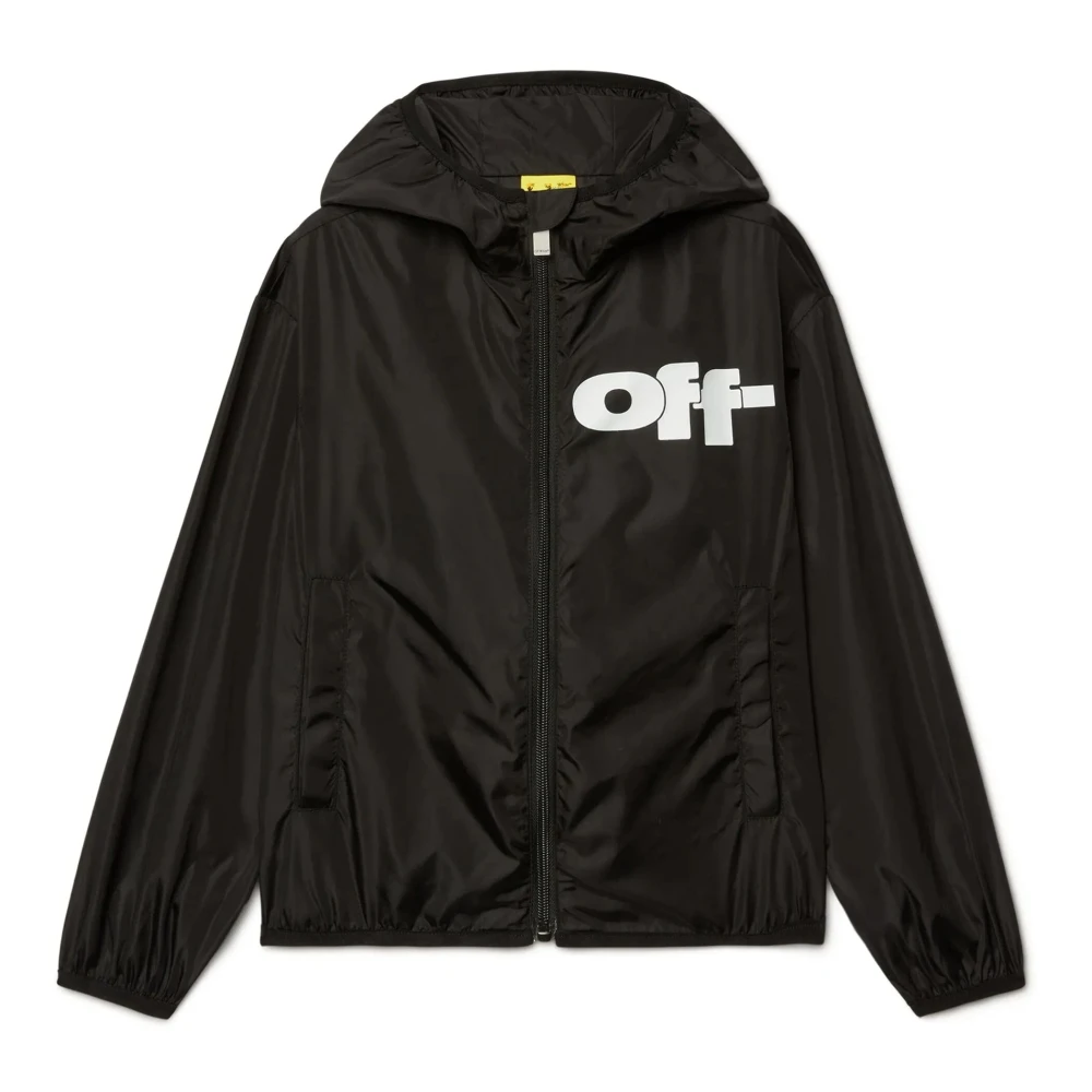 Off White Grafisk Windbreaker Jacka Black, Unisex