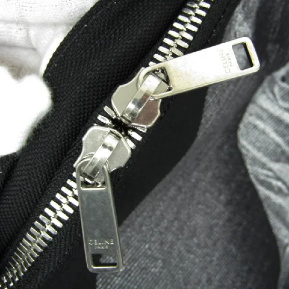 Celine Vintage Pre-owned Canvas shoulder-bags Black Dames