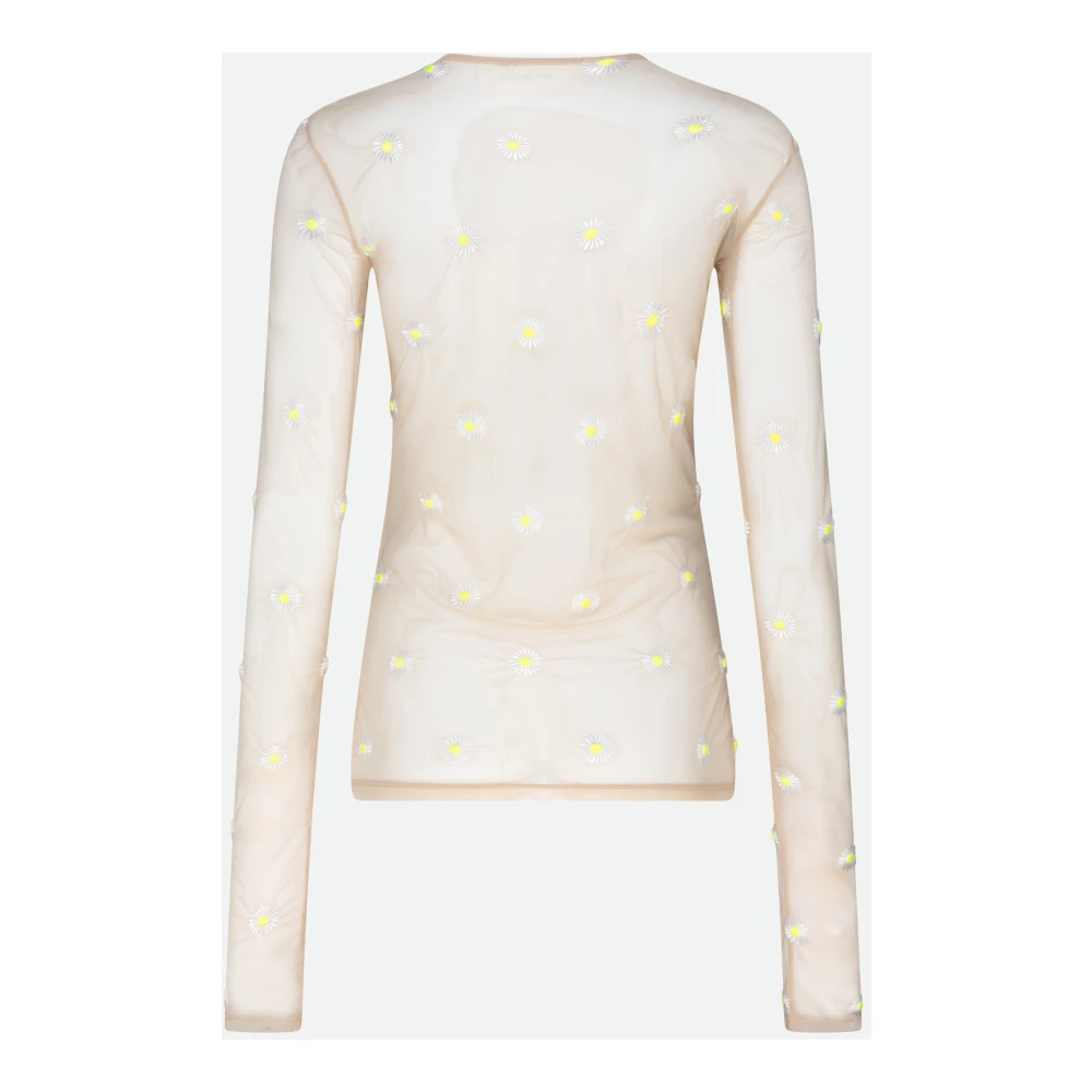 SPORTMAX Transparante Bloes met Bloemen Pink Dames