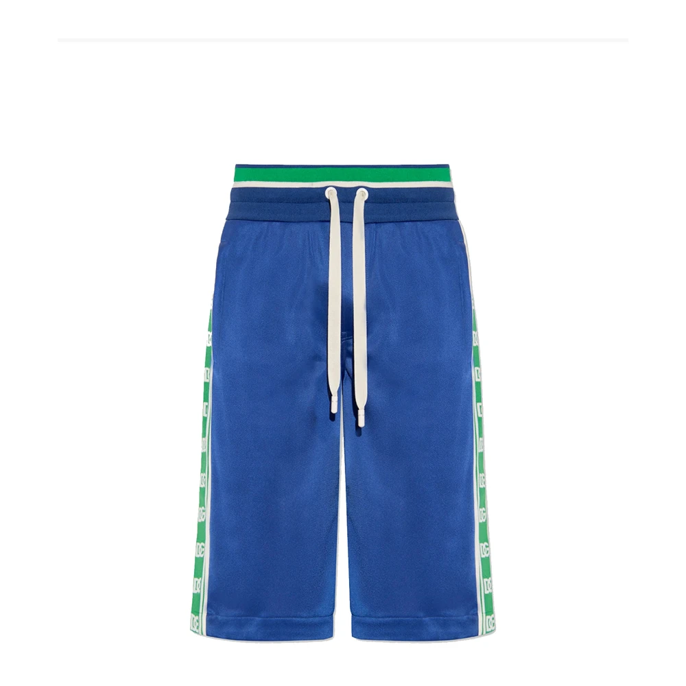 Dolce & Gabbana Blauwe Logo Shorts voor Heren Blue Heren