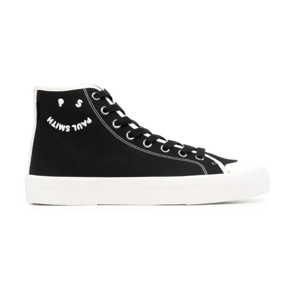 PS By Paul Smith Svarta Logo High-Top Sneakers Black, Herr