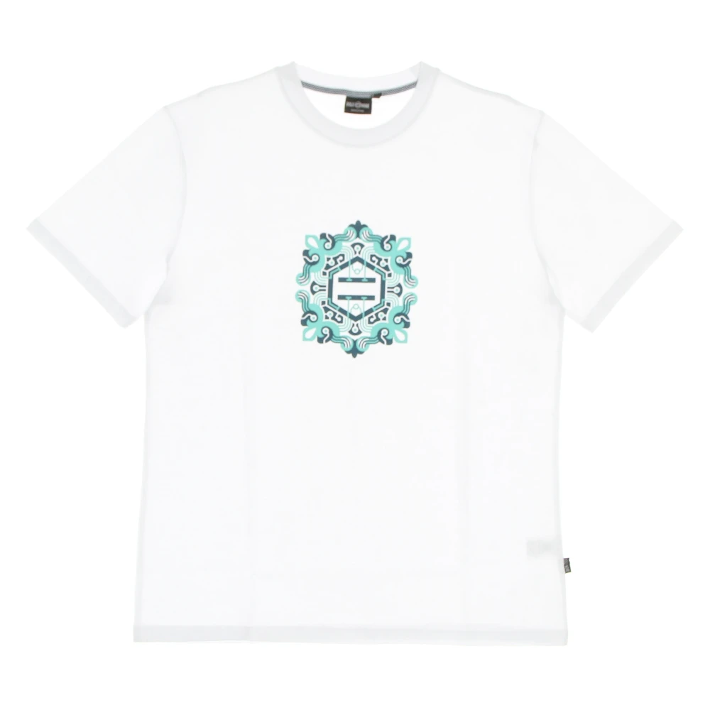 Dolly Noire Heren Logo Maioliche Tee Wit Blauw White Heren