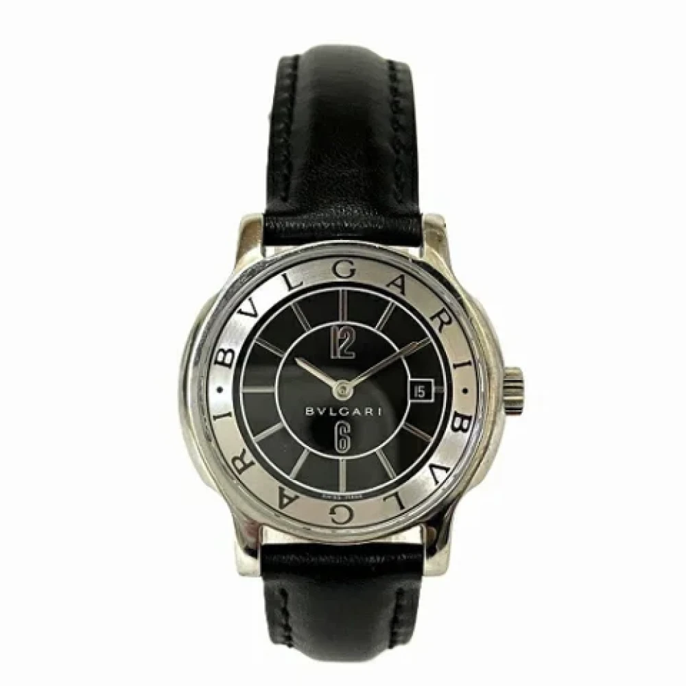 Bvlgari Vintage Pre-owned Rostfritt stal klockor Black, Dam