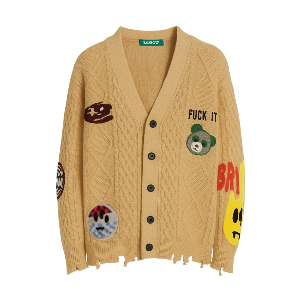 Barrow Herr Beige Stickade Tröjor S, Cardigan