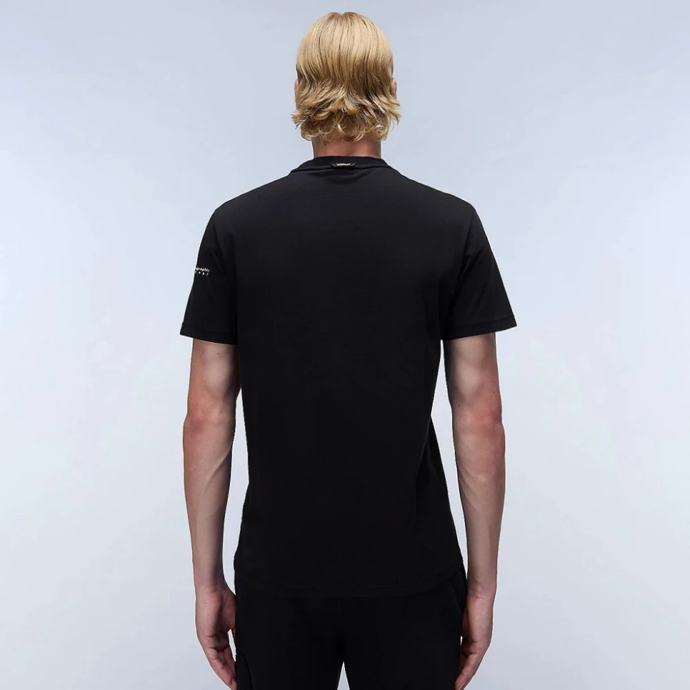 Napapijri Logo Badge Korte Mouw Shirts Black Heren