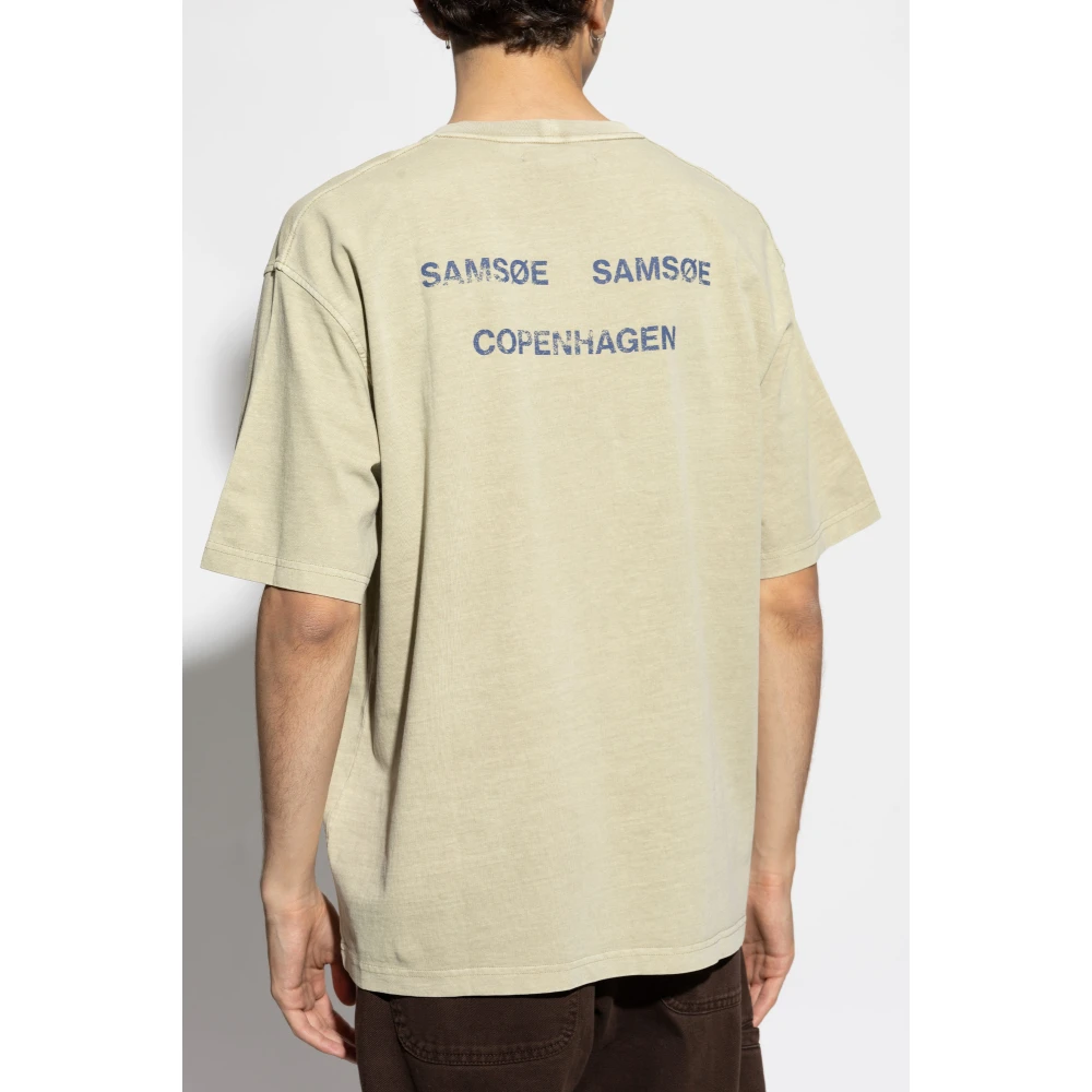 Samsøe T-shirt Sapoetry Green Heren