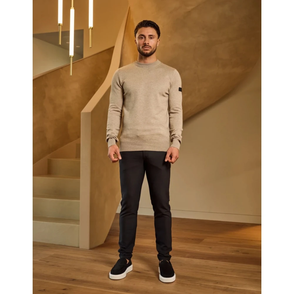 Malelions Taupe Sweater Mm3-Aw24-05 Herenlions Beige Heren
