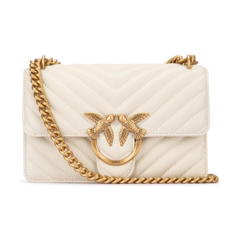 Pinko Women's White Shoulder Bags, One Size, Stylish Crossbody Bags For Everyday Use