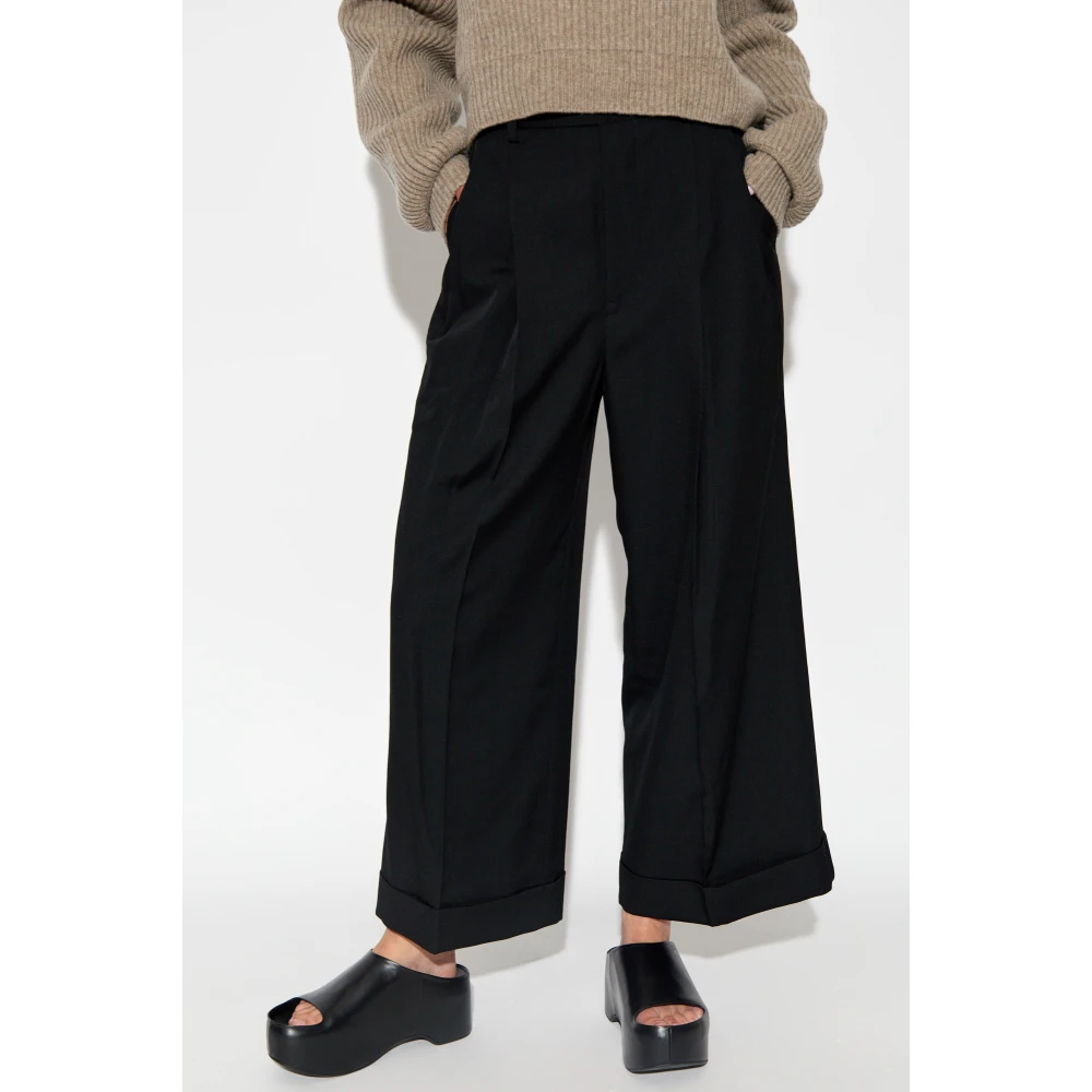 Y-3 Wollen broek Black Dames