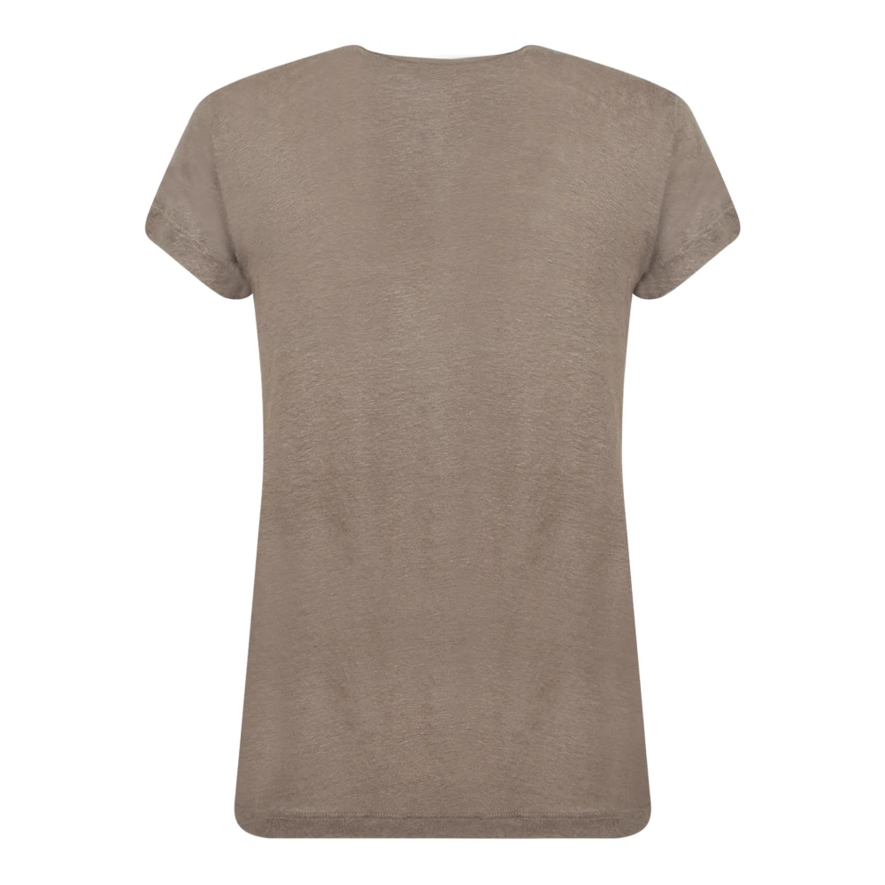 IRO V-hals T-shirt voor casual stijl Beige Dames