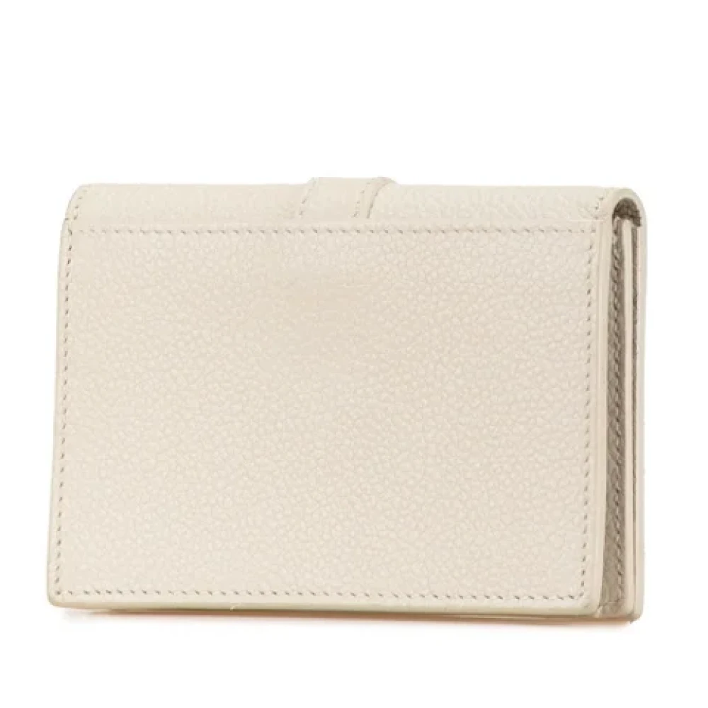 Saint Laurent Vintage Pre-owned Leather wallets Beige Dames