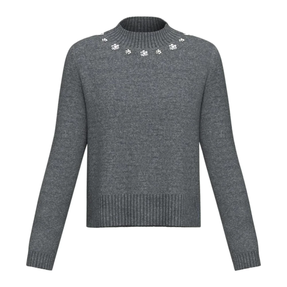 Emme DI Marella Stijlvolle Gebreide Top Gray Dames