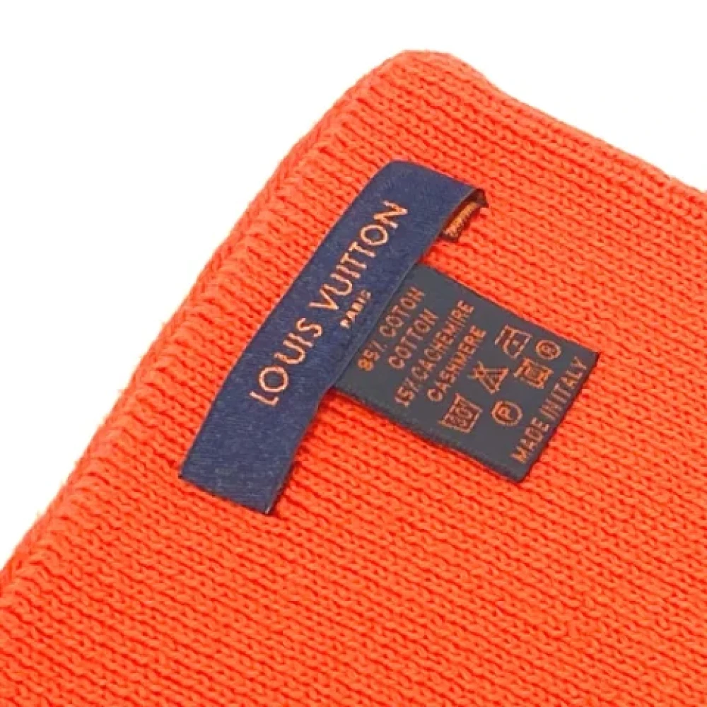 Louis Vuitton Vintage Pre-owned Cotton scarves Orange Dames
