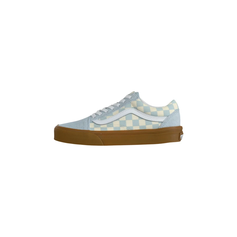 Vans Old Skool Checkerboard Shoe Dames Schoenen Blauw