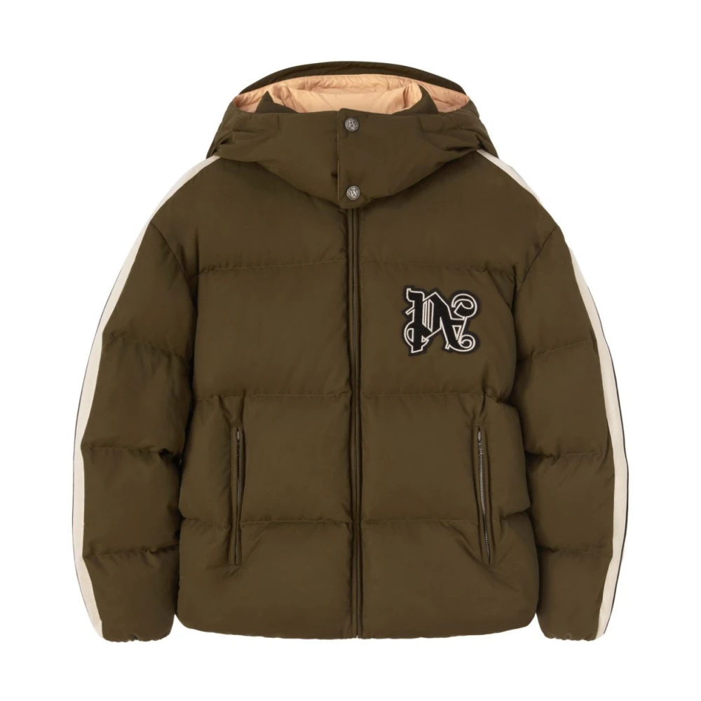 Palm Angels Groene Gewatteerde Hoodiejas Green Heren