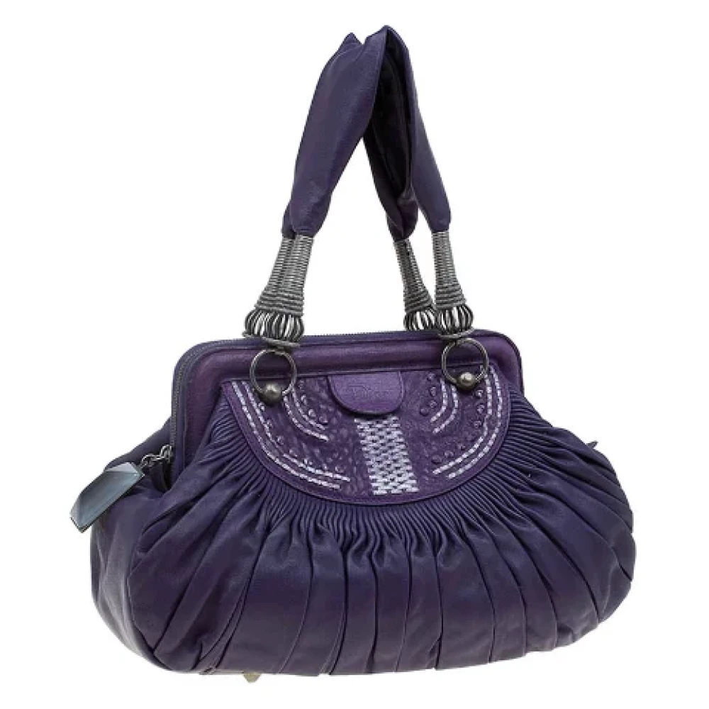 Dior Vintage Pre-owned Leather dior-bags Purple Dames