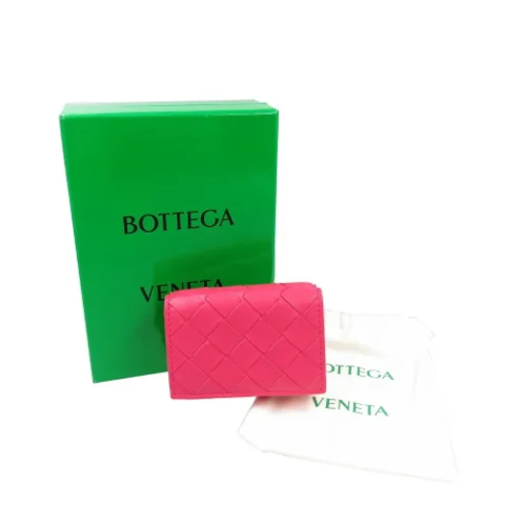 Bottega Veneta Vintage Pre-owned Leather wallets Pink Dames