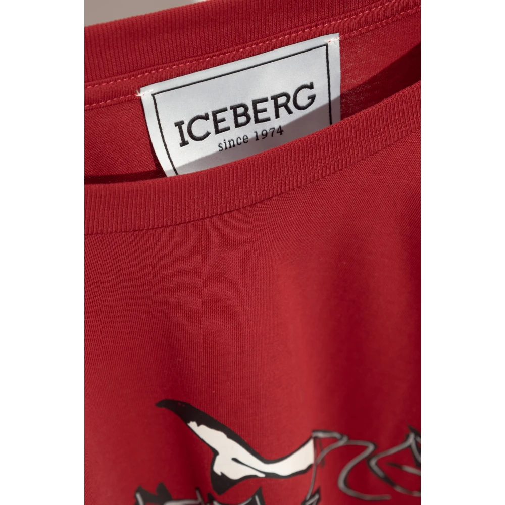 Iceberg T-shirt met logo Red Heren