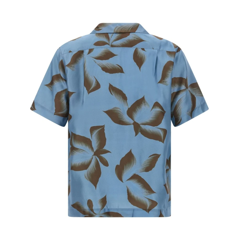 Dries Van Noten Bloemenprint Knoopshirt Gray Heren