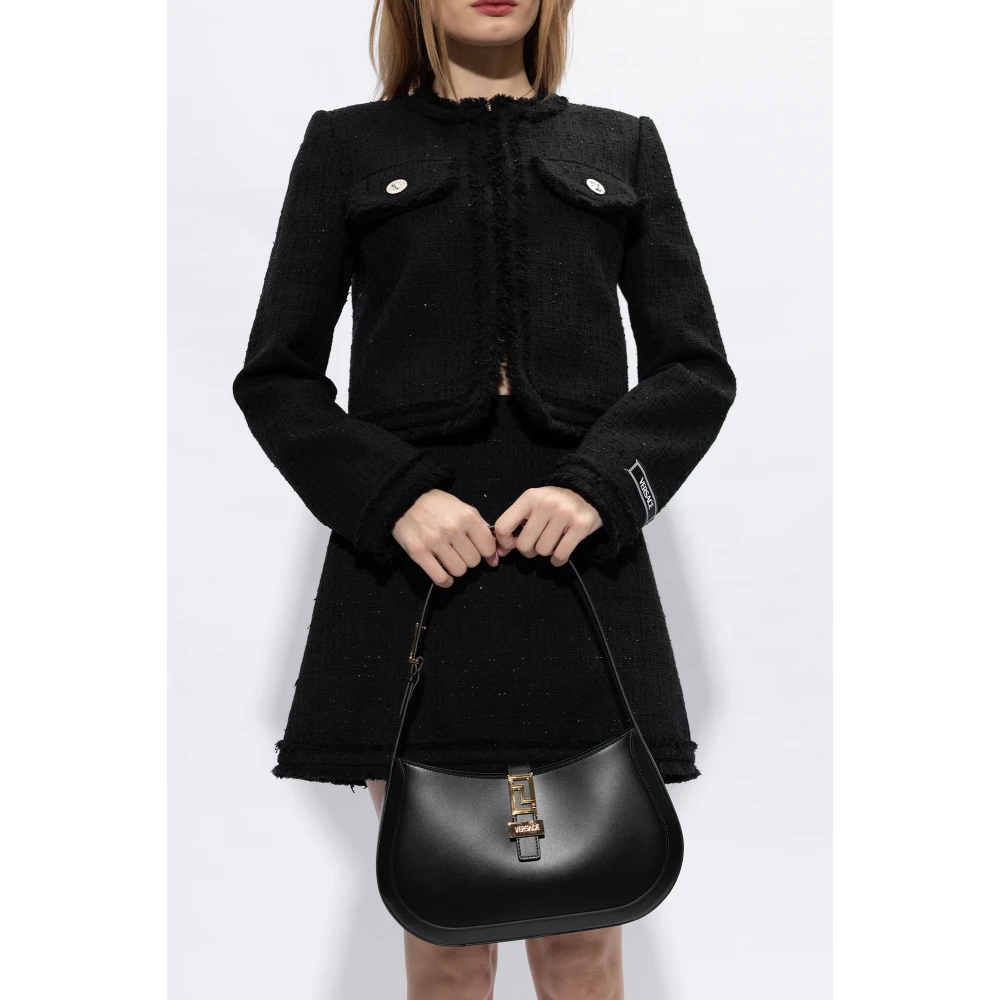 Versace Greca Goddess schoudertas Black Dames