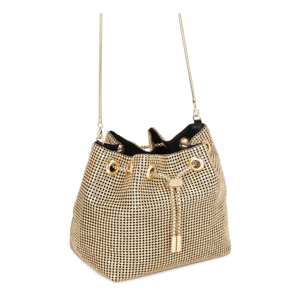 Kazar Gouden glanzende ketting handtas Yellow Dames