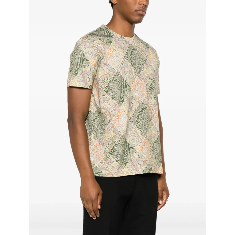 ETRO Casual Katoenen T-Shirt X0840 Multicolor Heren