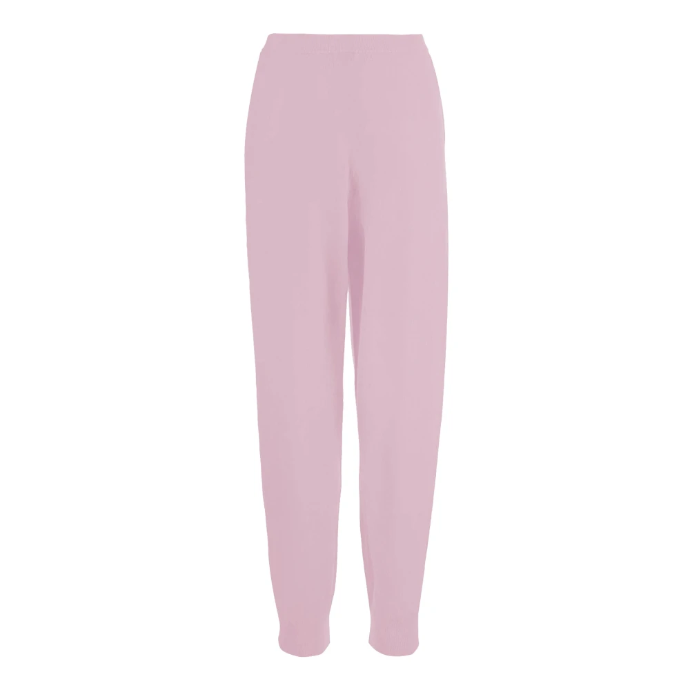 Allude Women's Pink Wool And Cashmere Trousers - Sweatpants - Xs - Trousers