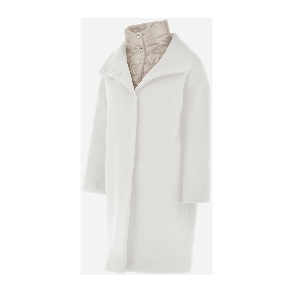 Herno Moderne Dubbel Nylon Ultralight Resort Jas White Dames