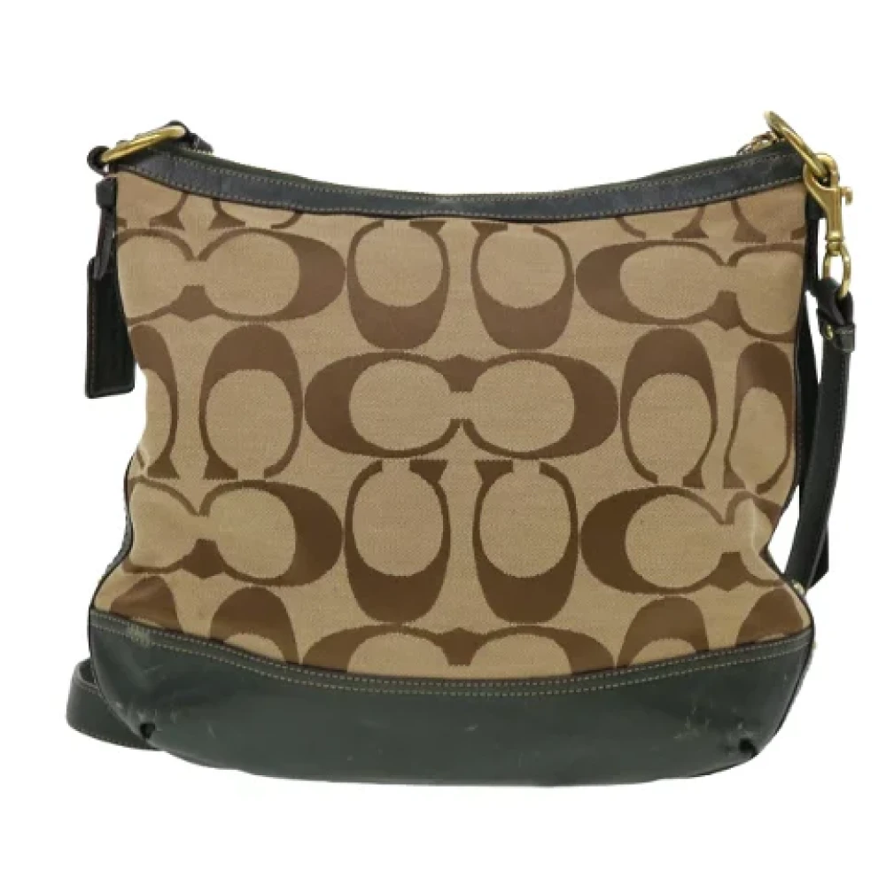 Coach Pre-owned Canvas shoulder-bags Beige Dames