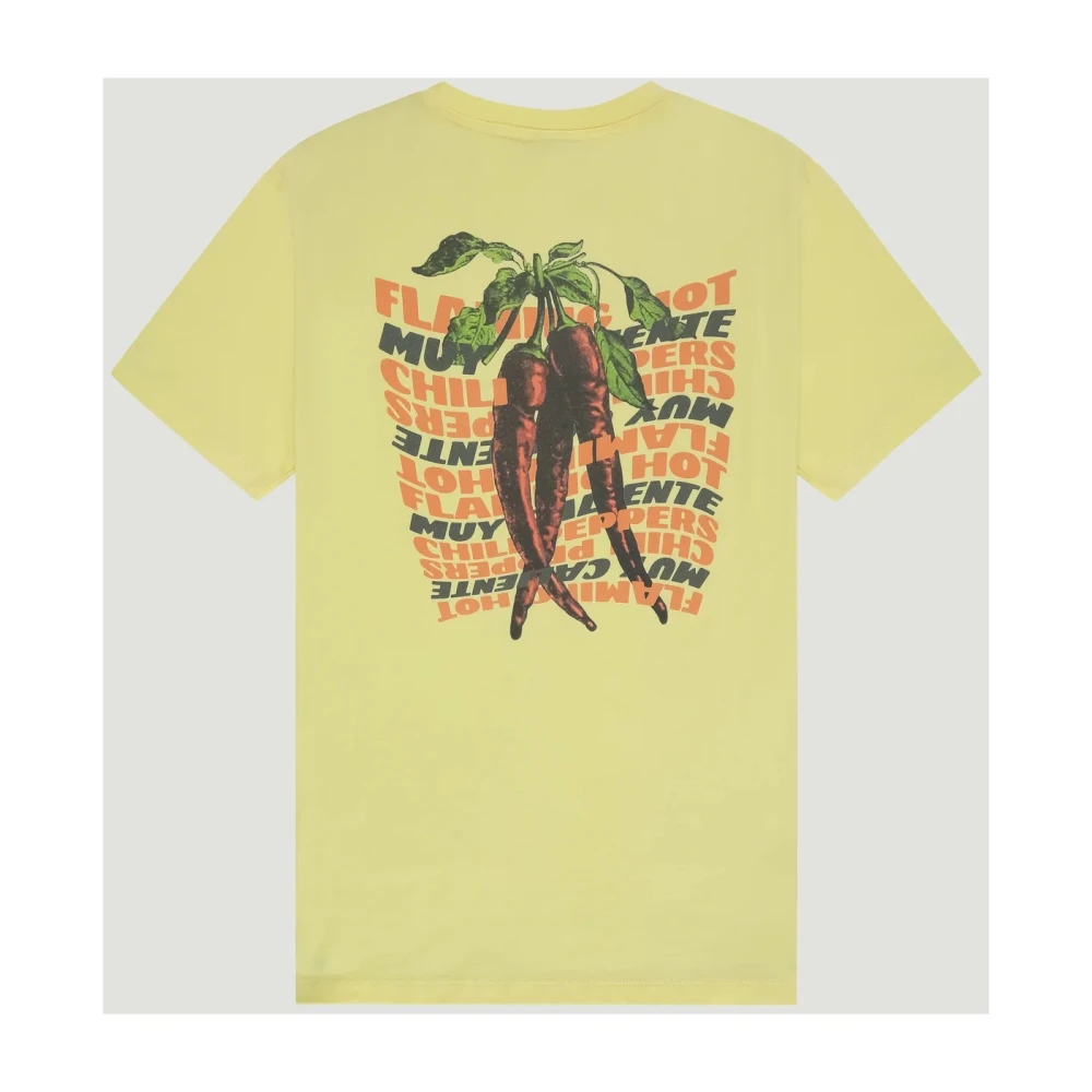 Kultivate Chili Print T-shirt Yellow Heren