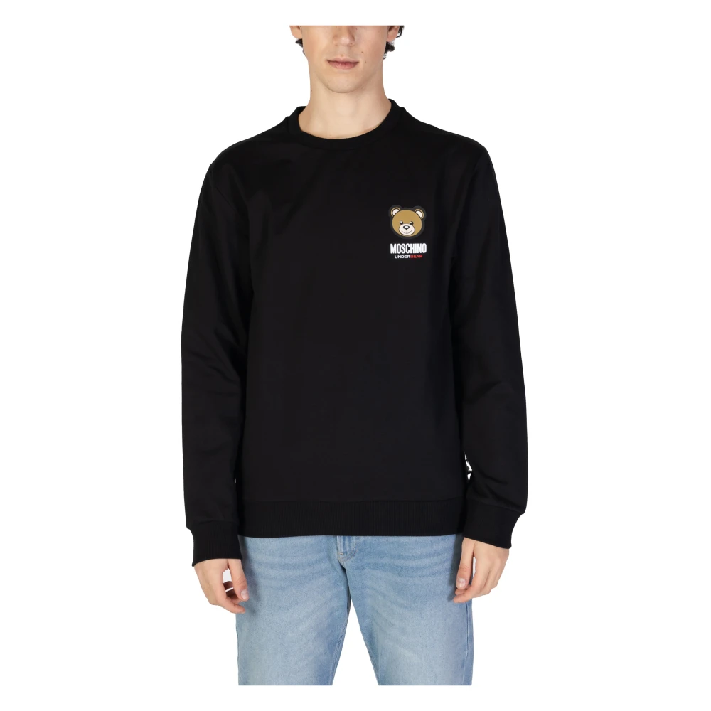 Moschino Heren Sweatshirt Herfst Winter Collectie Black Heren