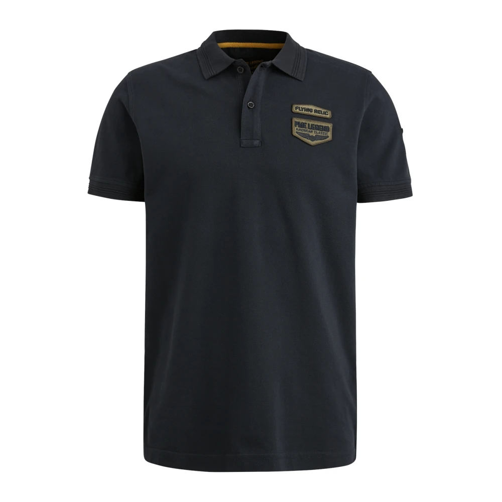 PME Legend Korte Mouw Polo Badges Black Heren