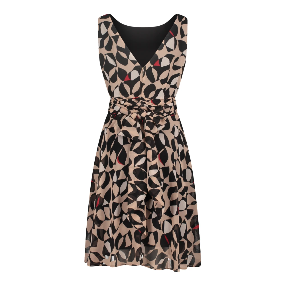 Betty & Co Mouwloze Chiffon Jurk Multicolor Dames